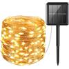 BEL AIR HOME - Ghirlanda luminosa solare 100 LED 10m 3000K luce calda, perfetta per decorazioni estive e feste all'aperto