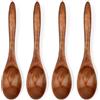 Weenwill Cucchiaio Legno,4 PCS Cucchiaio per Miele in Legno,Cucchiai per Mieles,Cucchiaios Legno Cucina,Cucchiaini da tè in Legno Naturale per Miele,caffè,Gelato e Zucchero