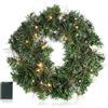 COM-FOUR® Ghirlanda per porte a LED Natale - Ghirlanda dell'Avvento con illuminazione a LED - fantastiche decorazioni natalizie - 40 LED bianco caldo con timer