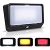 acegoo Luce per veranda esterna per camper, con 3 modalità di illuminazione (1800K, 6500K, rossa), base bianca Nano impermeabile IP65, ideale per barche, cabine, camion, camper, colore nero 1