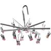 Qinglele Stendibiancheria con 16 mollette per biancheria intima, pieghevole, colore: rosso