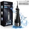 Sejoy Idropulsore Dentale Portatile Professionale, Idropulsore Dentale Waterpik da Viaggio, Pulizia Denti, 5 Modalità e 8 Ugelli di Ricambio con Rotazione di 360°, IPX7 Impermeabile, USB Ricaricabile