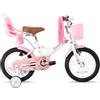 STITCH Little Daisy - Bicicletta per bambini da 12 pollici per bambine da 2 a 4 anni, bicicletta per bambine con ruote di supporto, cestino e festoni, bianco