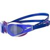 Speedo Unisex Fastskin Hyper Elite Swimming Goggles | Competitive Goggles | Performance Goggles | Training Goggles | Hydrodynamic, Flame Red/Bolt/Aqua Blue, One Size