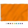 ANLEY Fly Breeze 3x5 Piedi Bandiera Arancione Solido - Colori Vividi e Sbiaditi - Intestazione Tela e Doppia Cucitura - Bandiere Arancioni Semplice Poliestere 3 X 5 Ft
