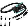 FBSPORT SUP Pump Elettrica 20PSI, 12V DC Pompa per Gonfiabili con Funzione di spegnimento Automatico e LCD, Gonfiaggio e Sgonfiaggio 2-in-1 per Paddle Board Kayak Materasso d'aria Tenda e Barca