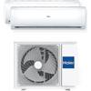 Haier Flair Condizionatore Fisso Dual Split 9000 + 9000 Btu H2U14TAA 2 Unità Interne e 1 Esterna"
