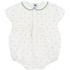 Petit Bateau A0ce5 Pagliaccetto, Bianco/Multicolore, 6 Mesi Bimba