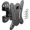 PUTORSEN 13-30 Pollici Supporto TV Parete, Girevole Porta TV da Parete per LCD LED & Monitor, Inclinabile Staffa TV fino a 25kg, VESA 75x75/100x100mm, Distanza dal Muro Solo 75mm