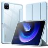 JETech Custodia per Xiaomi Mi Pad 6/Mi Pad 6 Pro (11 Pollici, Modello 2023) con Portapenne, Posteriore Chiaro Trasparente Supporto Sottile per Tablet Cover Antiurto (Blu Chiaro)