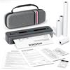 Phomemo M832 Stampante Termica Portatile A4, Senza Inchiostro, Compatibile con Android/iOS per Smartphone e Laptop, 300 DPI, Custodia per Il Trasporto Inclusa e 4 Rotoli di Carta Termica
