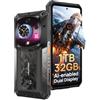 Ulefone Armor 28 Ultra AI Rugged Smartphone 5G 32GB+1T, Dimensity 9300+ 6.67 AMOLED+1.04 Sub-screen 50MP IMX989+64MP Visione notturna 10600mAh 120W cellulare indistruttibile Telefono Dual SIM