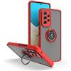 ILING Cover per Samsung Galaxy A52s 5G/Samsung Galaxy A52, [Protezione Anticaduta di Grado Militare] Traslucida Matte Sensazione di Tocco Ultra Sottile Antiurto Custodia con Anello Supporto (Rosso)