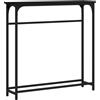 Annlera Tavolino consolle per ingresso, corridoio, soggiorno e ufficio, facile da pulire, design minimalista nero, 75 x 19,5 x 75 cm