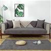 ZCXRYFL Copridivano In Cotone Fodere Divano In Pelle Tessuto Legno Massello Copridivani Antiscivolo è Adatto Per Divani 1 2 3 4 Posti Angolari E Penisola Tappetino Di Protezione Per Cani(70X70cm,Grey)