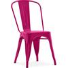 Iconik Interior Tolix Stylix - Sedia da sala da pranzo, design industriale, in acciaio, nuova edizione