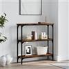 FENLAX Tavolo consolle con ripiani, 75 x 22,5 x 75 cm, per soggiorno, ingresso, consolle sottile, con ripiani, in legno e metallo