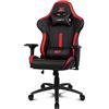 DRIFT GAMING DRIFT DR350 -DR350BR - Sedia da gioco professionale, similpelle, braccioli 4D, ruote silenziose, pistone di classe 4, inclinazione, cuscino lombare/cervicale, nero/rosso