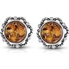 Amberta Orecchini rotondi in argento Sterling 925 con ambra baltica: Miele