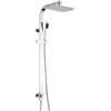 OGOMONDO Colonna doccia attrezzata 024 ottone cromato soffione doccetta quadro p46xh106