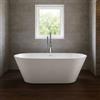 OGOMONDO Vasca da bagno free standing ovale in acrilico bianco lucido libera installazione