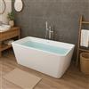 OGOMONDO Misure 150x75x58 cm, CONFEZIONE 1 *** Vasca da bagno freestanding rettangolare acrilico bianco lucido 3 misure