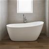 OGOMONDO Misure L150xH72xP80, CONFEZIONE 1 *** Vasca da bagno freestanding ovale acrilico bianco lucido 3 misure h 72 cm