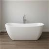 OGOMONDO Vasca da bagno freestanding rettangolare acrilico bianco lucido 180 x 83 x 72cm