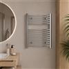 OGOMONDO Misure H680xL600xI550 14 TUBI, Pezzi 1 *** Termoarredo bagno a muro in acciaio cromato per scaldasalviette