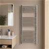 OGOMONDO Misure H1120xL600xI550 21 TUBI, Pezzi 1 *** Termoarredo bagno a muro in acciaio cromato per scaldasalviette