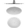 OGOMONDO Misure Diam. 200x2 Mm 54 Ugelli, CONFEZIONE 1 *** Soffione doccia tondo acciaio inox 2 mm spessore effetto pioggia varie misure bagno