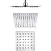 OGOMONDO Misure 250x250x2 Mm 121 Ugelli, CONFEZIONE 1 *** Soffione doccia quadrato acciaio inox 2 mm spessore effetto pioggia varie misure bagno