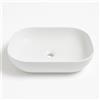 OGOMONDO Finitura- Opaco, CONFEZIONE 1 *** Lavabo da appoggio ceramica bianco rettangolare arredo bagno 50,5x40,5x14 cm