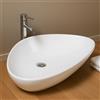 OGOMONDO Misure 67x44x15 cm, CONFEZIONE 1 *** Lavabo d'appoggio in ceramica bianco triangolare lavandino arredo bagno