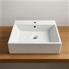 OGOMONDO Misure 41x41x15 cm, CONFEZIONE 1 *** Lavabo ceramica appoggio bianco lucido bagno