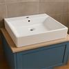 OGOMONDO Misure 53x41x15 cm, CONFEZIONE 1 *** Lavabo ceramica appoggio bianco lucido bagno