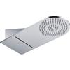 OGOMONDO Soffione doccia a parete acciaio inox punta tonda con cascata