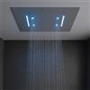 OGOMONDO Soffione doccia led a incasso a soffitto installazione con cascata materiale acciaio inox rettangolare