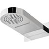 OGOMONDO CONFEZIONE 1 *** Soffione doccia a parete acciaio inox punta tonda con cascata