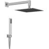 OGOMONDO Tipo di accessorio Soffione 2 MM Spessore, CONFEZIONE 1 *** Kit doccia quadro 20x20 cm completo soffione braccio presa acqua doccetta laccio
