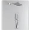 OGOMONDO Tipo di accessorio Soffione 2 MM Spessore, CONFEZIONE 1 *** Kit doccia rettangolare 30x20 cm completo soffione braccio presa acqua doccetta laccio