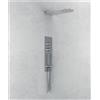 OGOMONDO Wall kit a parete da incasso a muro acciaio inox + soffione doccia a parete acciaio inox punta tonda con cascata