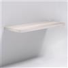 OGOMONDO Finitura- Larice Bianco, Misure L123xP50xH5 cm, CONFEZIONE 1 *** Mensolone in laminato sospeso per lavabi da appoggio arredo bagno made in italy