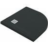 OGOMONDO Misure L80 x P80 x H3,5 cm, Tinta Antracite, CONFEZIONE 1 *** Piatto doccia mineral marmo resina curvo antiscivolo h3,5 cm