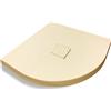 OGOMONDO Misure L80 x P80 x H4 cm, Tinta Beige, CONFEZIONE 1 *** Piatto doccia mineral marmo resina curvo antiscivolo h4 cm