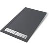 OGOMONDO Misure L140 x P80 x H4 cm, Tinta Antracite, CONFEZIONE 1 *** Piatto doccia mineral marmo resina antiscivolo h 4 cm