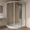 OGOMONDO Misure 87-89,5x87-89,5xh185 cm Trasparente, CONFEZIONE 1 *** Ogomondo box doccia semicircolare bianco due ante cristallo temprato