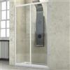 OGOMONDO Misure 127-131xh185 cm Trasparente, CONFEZIONE 1 *** Ogomondo porta doccia scorrevole slide due ante cristallo temprato bianco