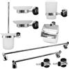 OGOMONDO Set 9 pezzi accessori da bagno gold acciaio cromato