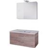 OGOMONDO Misure L100xP47xH50 cm, CONFEZIONE 1 *** Mobile da bagno sospeso spring corda con lavabo specchio made in italy